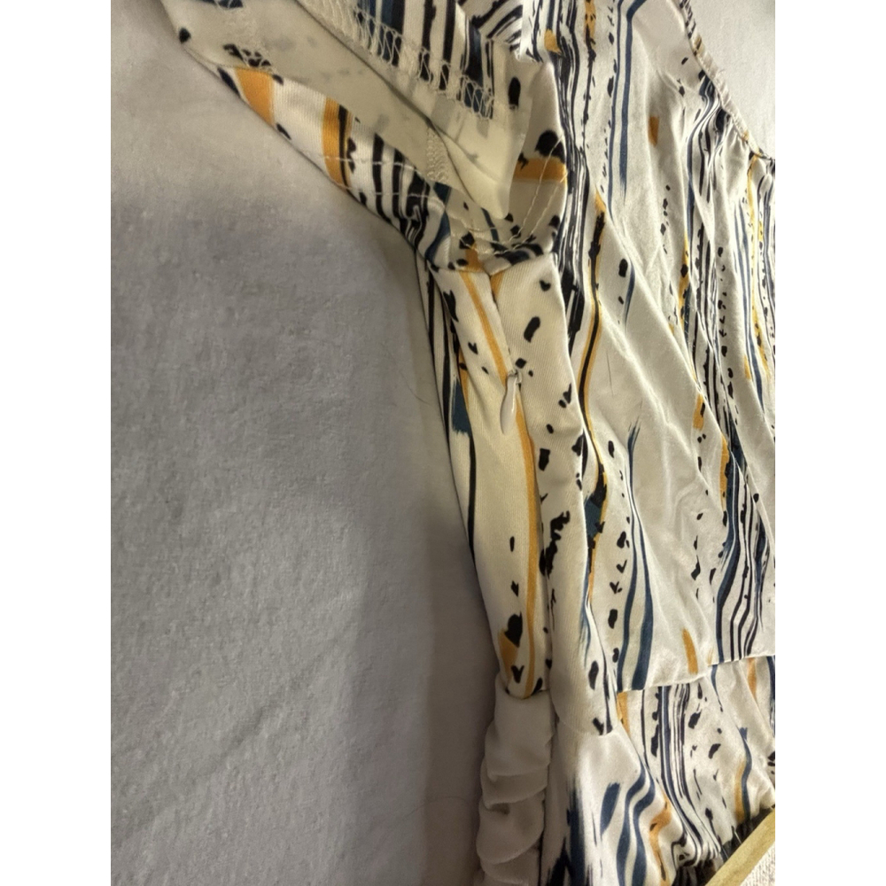 Ouges Maxi Dress Size S White Multicolor Print Sh… - image 7